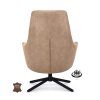 Křeslo Vancouver Microleder Bull Liver 10 Poot Zwart 360° Draaibaar (Color Liver 10)