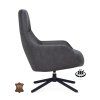 Křeslo Vancouver Microleder Bull Liver 10 Poot Zwart 360° Draaibaar (Color Liver 10)