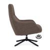 Křeslo Vancouver Microleder Bull Liver 10 Poot Zwart 360° Draaibaar (Color Liver 10)