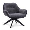 Křeslo Vegas Stof Adore  Anthracite 67 Leg Black (Color Anthracite 67)