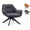 Křeslo Vegas Stof Adore  Anthracite 67 Leg Black (Color Anthracite 67)