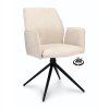 Židle s područkami Harley Stof Mito Natural 01 Spinpoot Zwart 360° Draaibaar (Color Natural 01)