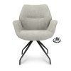 Židle s područkami Valley Stof Miami  Taupe 12 Spider Leg Black 180° Return-system (Color Taupe 12)