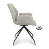 Židle s područkami Valley Stof Miami  Taupe 12 Spider Leg Black 180° Return-system (Color Taupe 12)