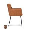 Židle s područkami Kyra Microleder Bull Camel 09 Leg Black (Color Camel 09)
