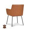 Židle s područkami Kyra Microleder Bull Camel 09 Leg Black (Color Camel 09)