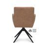 Židle s područkami Maeve Stof Cowboy 104 Grey Leg Black 360° Return-system (Color 104 Grey)