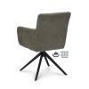 Židle s područkami Maeve Stof Cowboy 104 Grey Leg Black 360° Return-system (Color 104 Grey)