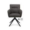 Židle s područkami Maeve Stof Cowboy 104 Grey Leg Black 360° Return-system (Color 104 Grey)