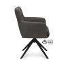Židle s područkami Maeve Stof Cowboy 104 Grey Leg Black 360° Return-system (Color 104 Grey)