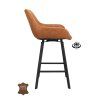 Barová židle s područkami Boost - ZH 65  Microleder Bull Camel 09 Leg Black (Color Camel 09)
