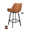 Barová židle s područkami Boost - ZH 65  Microleder Bull Camel 09 Leg Black (Color Camel 09)