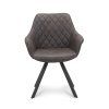 Židle s područkami Pagani diamond stitching  Stof Cowboy 800 Brown Leg Black (Color 800 Brown)