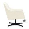Křeslo Ezra 360 Draaibaar Stof Mose Natural 90 Legs Black (Color Natural 90)