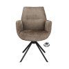 Židle s područkami Onyx  Stof Lodge Linen 110 Leg Black 360° Return-system (Color Linen 110)