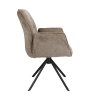 Židle s područkami Onyx  Stof Lodge Linen 110 Leg Black 360° Return-system (Color Linen 110)