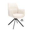 Židle s područkami Onyx  Stof Lodge Linen 110 Leg Black 360° Return-system (Color Linen 110)