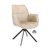 Židle s područkami Onyx  Stof Lodge Linen 110 Leg Black 360° Return-system (Color Linen 110)