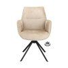 Židle s područkami Onyx  Stof Lodge Linen 110 Leg Black 360° Return-system (Color Linen 110)