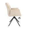 Židle s područkami Onyx  Stof Lodge Linen 110 Leg Black 360° Return-system (Color Linen 110)