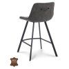 Barová židle Blake ZH 65 Microleder Bull Graphite 66 Leg Black (Color Graphite 66)