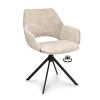 Židle s područkami Ahsoka Stof Adore  Oyster 175 Leg Black 360° Return-system (Color Oyster 175)