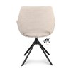Židle s područkami Ahsoka Stof Adore  Oyster 175 Leg Black 360° Return-system (Color Oyster 175)