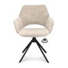 Židle s područkami Ahsoka Stof Adore  Oyster 175 Leg Black 360° Return-system (Color Oyster 175)