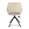 Židle s područkami Ahsoka Stof Adore  Oyster 175 Leg Black 360° Return-system (Color Oyster 175)