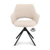 Židle s područkami Ahsoka Stof Adore  Oyster 175 Leg Black 360° Return-system (Color Oyster 175)