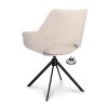 Židle s područkami Ahsoka Stof Adore  Oyster 175 Leg Black 360° Return-system (Color Oyster 175)