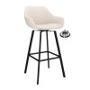Barová židle s područkami Royal - ZH 80 Stof Oasis Shell 196 Leg Black (Color Shell 196)