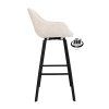 Barová židle s područkami Royal - ZH 80 Stof Oasis Shell 196 Leg Black (Color Shell 196)