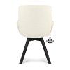 Židle s područkami Botanic Stof Mose Natural 90 Leg Black Oak 180° Return-system (Color Natural 90)