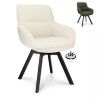 Židle s područkami Botanic Stof Mose Natural 90 Leg Black Oak 180° Return-system (Color Natural 90)
