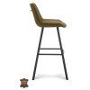 Barová židle Jagger ZH 80 Microleder Bull Camel 09 Leg Black (Color Camel 09)