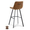 Barová židle Jagger ZH 80 Microleder Bull Camel 09 Leg Black (Color Camel 09)