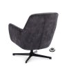 Křeslo Edge Stof Alpine Onyx 169 otočné Zwart (Color Onyx 169)