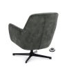 Křeslo Edge Stof Alpine Onyx 169 otočné Zwart (Color Onyx 169)