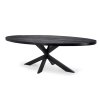 Stůl Vision Black Ovaal 240 (potenset 150x85) Wood Black Spider Leg Black (Color Black)