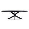 Stůl Vision Black Ovaal 240 (potenset 150x85) Wood Black Spider Leg Black (Color Black)