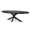 Stůl Vision Black Ovaal 240 (potenset 150x85) Wood Black Spider Leg Black (Color Black)