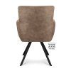 Židle s područkami Kane Stof Cowboy 104 Grey Leg Black (Color 104 Grey)