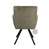 Židle s područkami Kane Stof Cowboy 104 Grey Leg Black (Color 104 Grey)