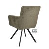 Židle s područkami Kane Stof Cowboy 104 Grey Leg Black (Color 104 Grey)