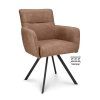 Židle s područkami Kane Stof Cowboy 104 Grey Leg Black (Color 104 Grey)