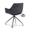 Židle s područkami Nova (Return-System) Stof Adore  Anthracite 67 Leg Black (Color Anthracite 67)