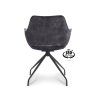 Židle s područkami Nova (Return-System) Stof Adore  Anthracite 67 Leg Black (Color Anthracite 67)