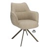 Židle s područkami Mio (Rhythm) Stof Rhythm Ecru 102 Leg Bronze 360° Return-system (Color Ecru 102)