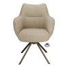Židle s područkami Mio (Rhythm) Stof Rhythm Ecru 102 Leg Bronze 360° Return-system (Color Ecru 102)